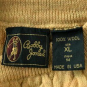 Bobby Jones 100% Wool cable knit sweater XL